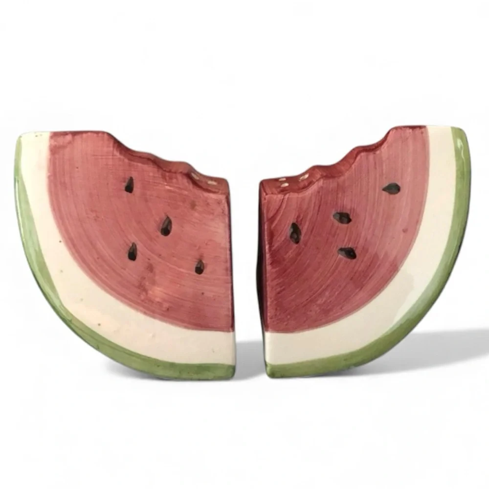 Watermelon Slices Ceramic Salt & Pepper Shakers - Picture 1 of 8